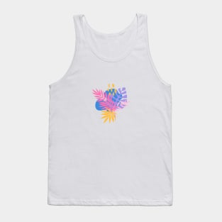 Bright Tropical on Cyan Tank Top